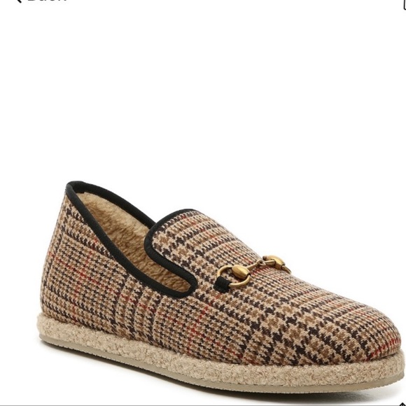 Gucci Other - Gucci Men's Fria Plaid Horsebit Fur Loafer Shoes size 9